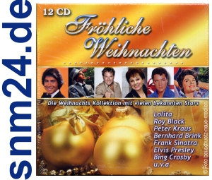Fröhliche Weihnachten - 12 CD Box - Weihnachts Kollektion mit bekannten Stars