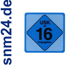 50 Stück USK 16 Aufkleber / Sticker - Freigegeben ab 16 Jahren gemäß § 14 JuSchG