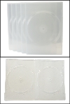 5 x DVD Leerhülle für 2 CDs/DVDs transparent clear NEU
